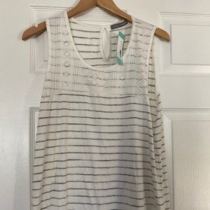 Loveappella Lace Detail Knit Tank